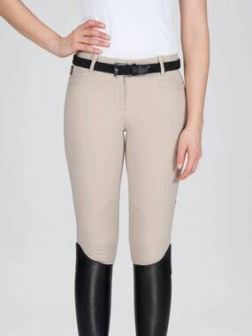 NEW EQUILINE ash x-grip knee patch breech in beige